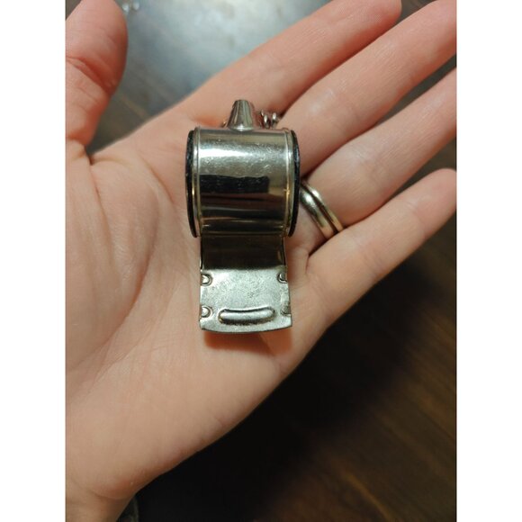 Vintage Whistle Keychain Enamel Apple Strawberry Design Silver Chain Hong Kong - Picture 6 of 6